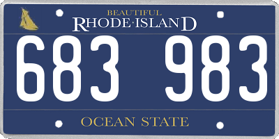 RI license plate 683983