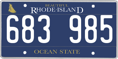 RI license plate 683985