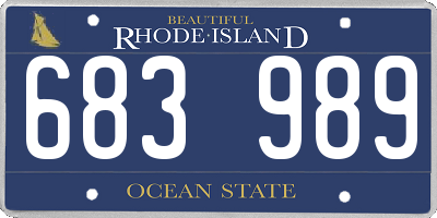 RI license plate 683989