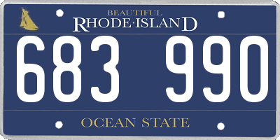 RI license plate 683990