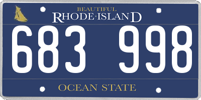 RI license plate 683998