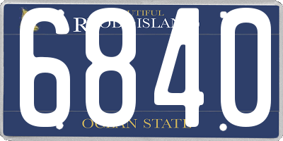 RI license plate 6840