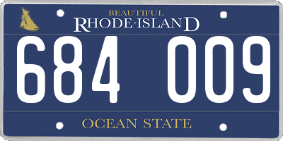 RI license plate 684009