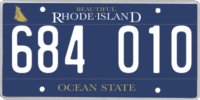 RI license plate 684010
