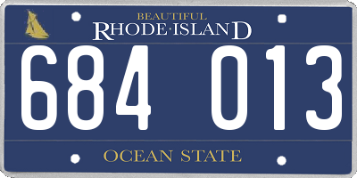 RI license plate 684013