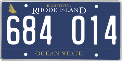 RI license plate 684014