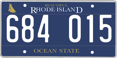 RI license plate 684015