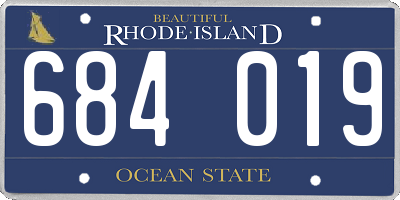 RI license plate 684019