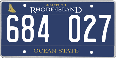 RI license plate 684027