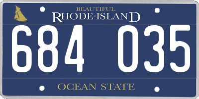 RI license plate 684035