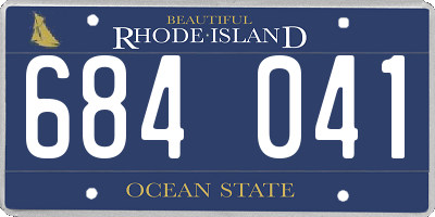 RI license plate 684041