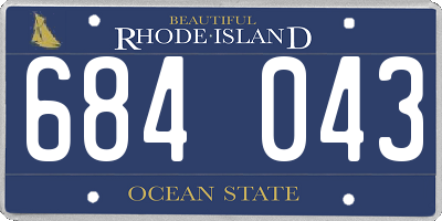RI license plate 684043
