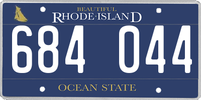 RI license plate 684044