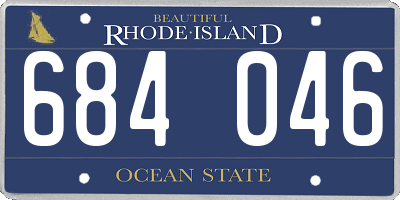 RI license plate 684046