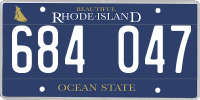 RI license plate 684047