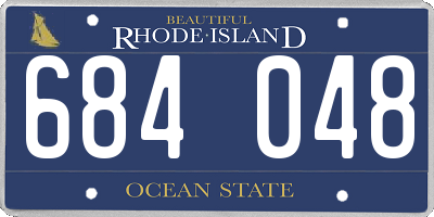 RI license plate 684048
