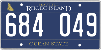 RI license plate 684049