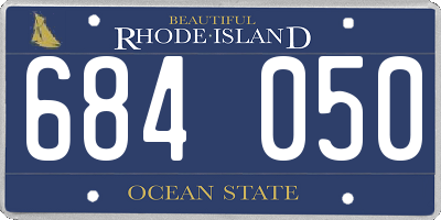 RI license plate 684050