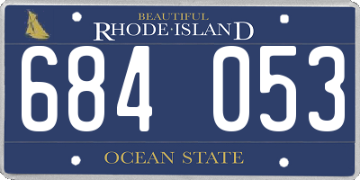 RI license plate 684053
