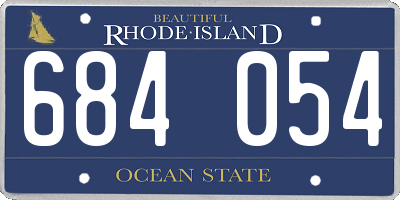 RI license plate 684054