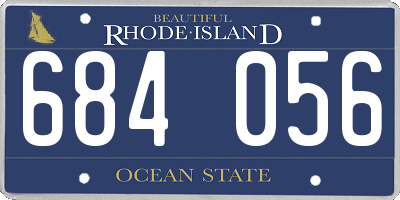 RI license plate 684056