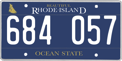 RI license plate 684057
