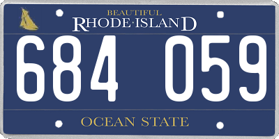 RI license plate 684059