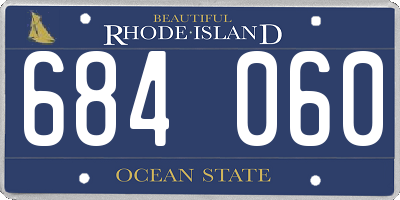 RI license plate 684060