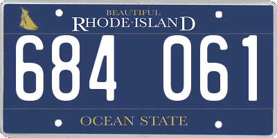 RI license plate 684061