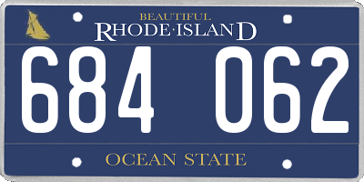 RI license plate 684062