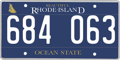RI license plate 684063