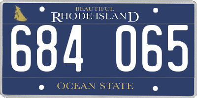 RI license plate 684065