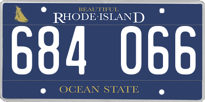 RI license plate 684066