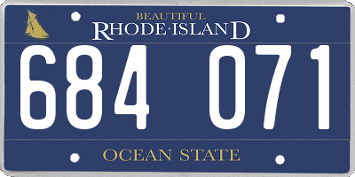 RI license plate 684071