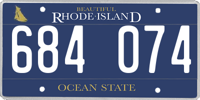 RI license plate 684074
