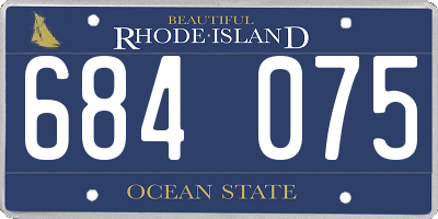RI license plate 684075