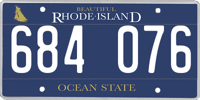 RI license plate 684076