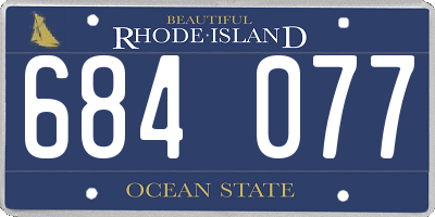 RI license plate 684077