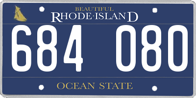RI license plate 684080