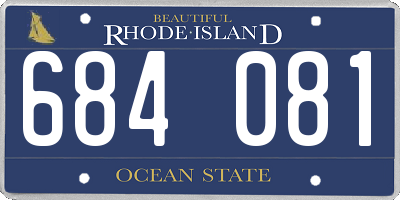 RI license plate 684081