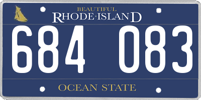 RI license plate 684083