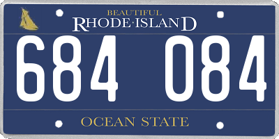 RI license plate 684084