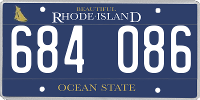 RI license plate 684086