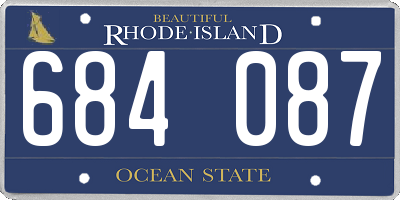 RI license plate 684087