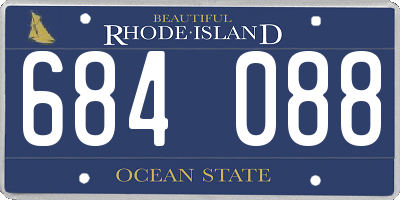 RI license plate 684088