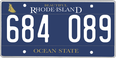 RI license plate 684089