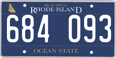 RI license plate 684093