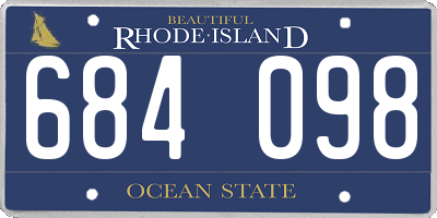RI license plate 684098