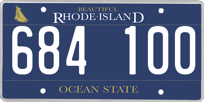 RI license plate 684100