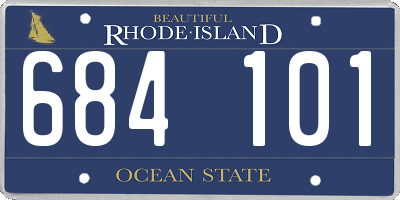RI license plate 684101